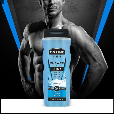 On Line Men Deep Blue męski żel 3w1 pod prysznic  410ml
