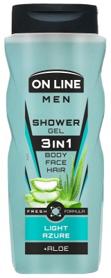 On Line Men Light Azure męski żel 3w1 pod prysznic 410ml