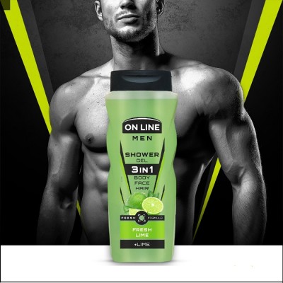 On Line Men Fresh Lime męski żel 3w1 pod prysznic 410ml