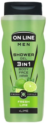 On Line Men Fresh Lime męski żel 3w1 pod prysznic 410ml
