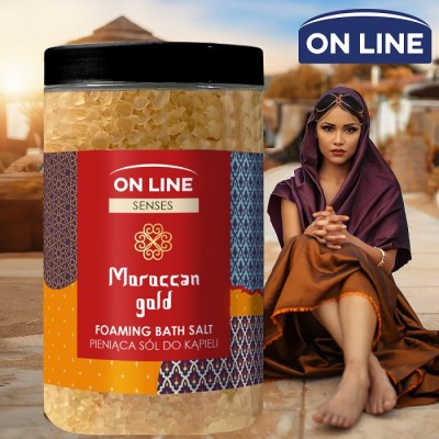 On Line Senses Moroccan Gold sól do kąpieli 480g