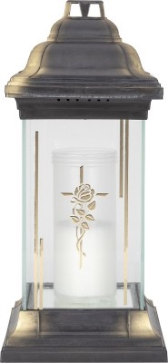 Bispol znicz szklany Latarnia 4076 z wkładem tacka 2 sztuki