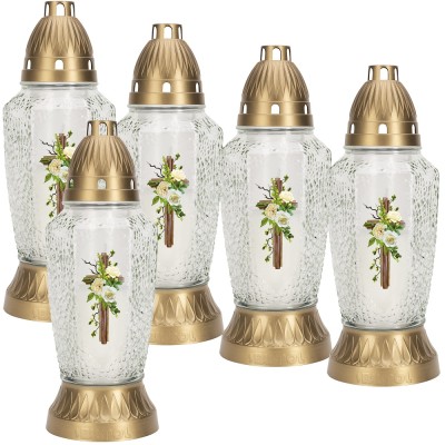 Bispol 4065K bezbarwny znicz szklany 5 sztuk