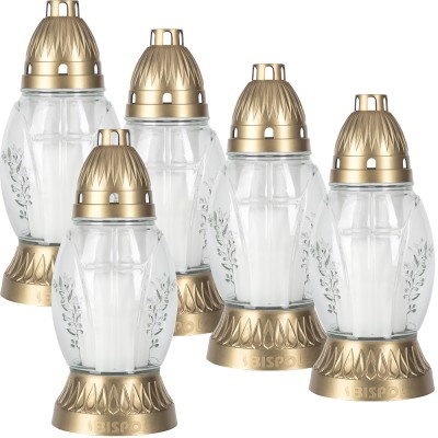 Bispol 3045 bezbarwny znicz szklany 5 sztuk