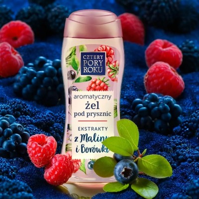 Cztery Pory Roku Malina i Borówka żel pod prysznic 300ml