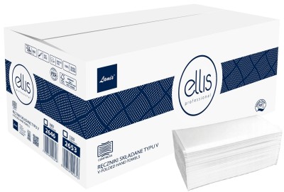 Ellis Professional Compress biały ręcznik składany 2-warstwowy 3000 listków