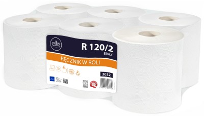 Ellis Professional biały ręcznik papierowy 2-warstwowy 6 rolek