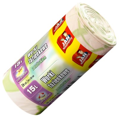 Jan Niezbędny Easy Pack łazienkowe zapachowe worki do łazienki z nadrukiem 15l 25 szt.