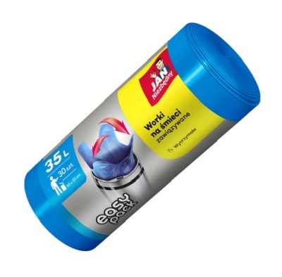 Jan Niezbędny Easy Pack związywane niebieskie worki na śmieci 35l 30 szt.
