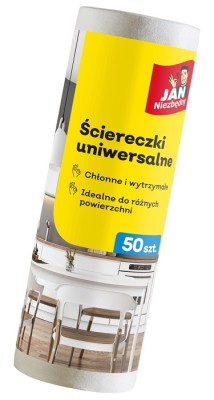 Jan Niezbędny białe ściereczki na rolce 50 listków