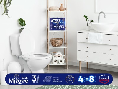 Mola Zestaw Milove papier toaletowy 4 rolki x 5 sztuk