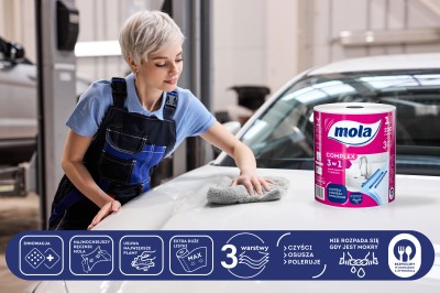 Mola Zestaw Milove papier toaletowy 4 rolki x 4 sztuki oraz Complex ręcznik papierowy 4 sztuki