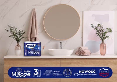 Mola Zestaw Milove papier toaletowy 4 rolki x 10 sztuk