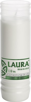 Bispol Laura L6 wkłady do zniczy zalewane około 108h palenia tacka 18 sztuk