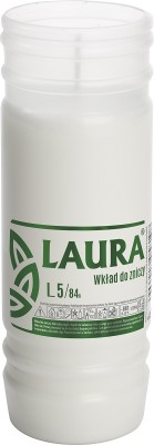Bispol Laura L5 wkłady do zniczy zalewane około 84h palenia tacka 18 sztuki