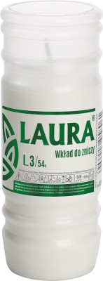 Bispol Laura L3 wkłady do zniczy zalewane około 54h palenia tacka 24 sztuki