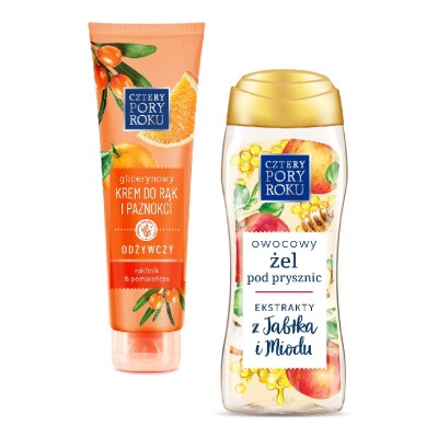 Cztery Pory Roku Piękno Zimowej Pielęgnacji zestaw upominkowy żel pod prysznic 300ml + krem do rąk 130ml