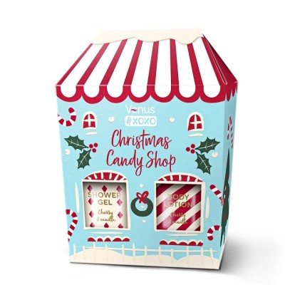 Venus XOXO Christmas Candy Shop zestaw żel pod prysznic 50ml + balsam do ciała 50ml