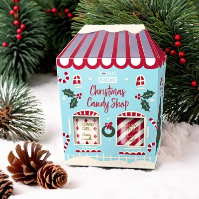 Venus XOXO Christmas Candy Shop zestaw żel pod prysznic 50ml + balsam do ciała 50ml