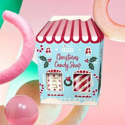 Venus XOXO Christmas Candy Shop zestaw żel pod prysznic 50ml + balsam do ciała 50ml