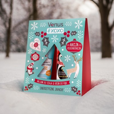 Venus XOXO Akcja Regeneracja zestaw balsam do ciała 250ml + krem do rąk 100ml