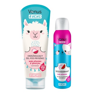 Venus XOXO Owocowe Odświeżenie zestaw żel pod prysznic 250ml + dezodorant 150ml