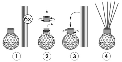 Bispol VD-001-459 Valpe BIAŁY BURSZTYN dyfuzor zapachowy w krysztale - 100 ml