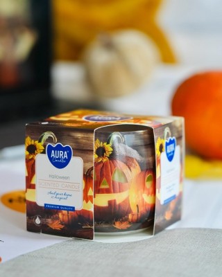 Bispol Halloween świeca zapachowa w szkle Aura 1 sztuka