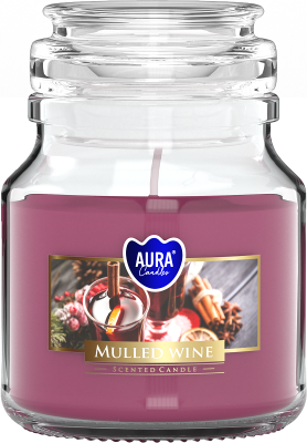 Bispol Aura snd71-195 Grzane Wino świeca zapachowa w małym słoiku z wieczkiem 28H