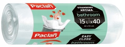 Paclan Bathroom Bags białe worki zapachowe na odpady łazienkowe 15L 40 sztuk