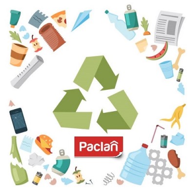 Paclan zielone worki na śmieci do segregacji szkła 120L 10 szt.