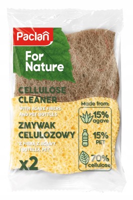 Paclan For Nature celulozowy zmywak z fibrą agawy 2 sztuki