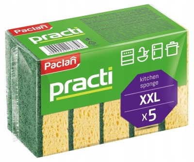 Paclan Practi gąbka zmywakowa do naczyń 5 sztuk