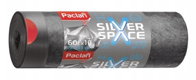 Paclan Silver Space worki z taśmą mocne 60l 10 sztuk