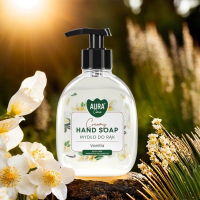 Bispol Aura Care Creamy Vanilla mydło w płynie z dozownikiem 300ml