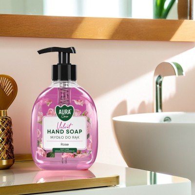 Bispol Aura Care Velvet Rose mydło w płynie z dozownikiem 300ml