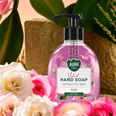Bispol Aura Care Velvet Rose mydło w płynie z dozownikiem 300ml
