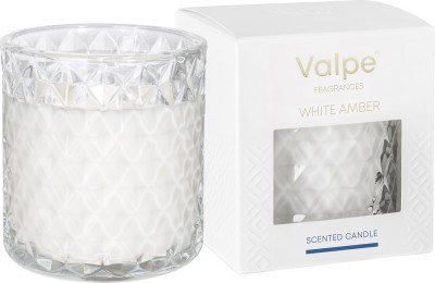 Bispol VC-001-459 Valpe BIAŁY BURSZTYN świeca zapachowa w kryształowym szkle