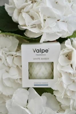 Bispol VC-001-459 Valpe BIAŁY BURSZTYN świeca zapachowa w kryształowym szkle