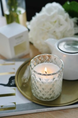 Bispol VC-001-457 Valpe ZMYSŁOWY KWIAT świeca zapachowa w kryształowym szkle