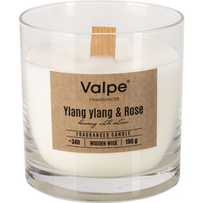 Bispol Ylang Ylang & Róża świeca z drewnianym knotem sn82-000-384 Valpe 1 sztuka