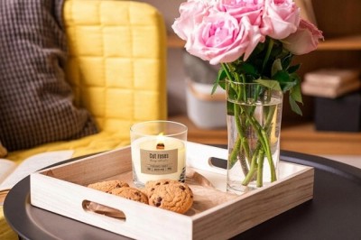 Bispol Ylang Ylang & Róża świeca z drewnianym knotem sn82-000-384 Valpe 1 sztuka