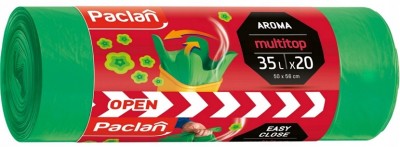 Paclan Multitop zapachowe zielone worki na odpady 35L 20 sztuk