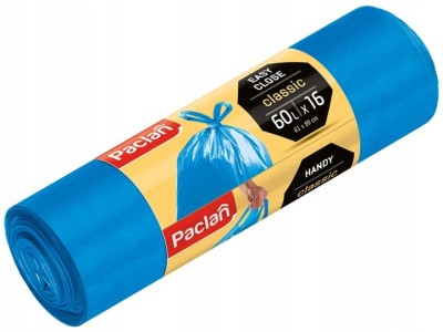 Paclan Classic z uszami worki na odpady 60L 16 sztuk