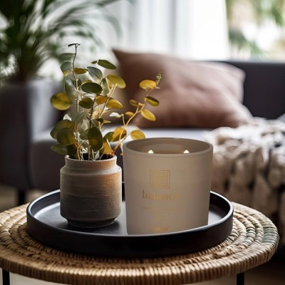 Bispol sn100m-080-388 Valpe BALANCE świeca zapachowa w matowym szkle z dwoma knotami