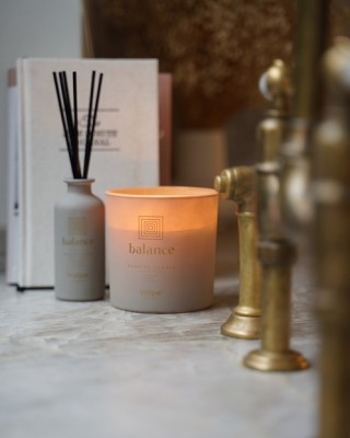 Bispol sn100m-080-388 Valpe BALANCE świeca zapachowa w matowym szkle z dwoma knotami