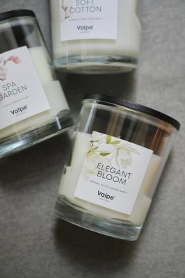 Bispol sn95d-338 Valpe - DELIKATNA BAWEŁNA świeca zapachowa w szkle z drewnianym wieczkiem - 50H