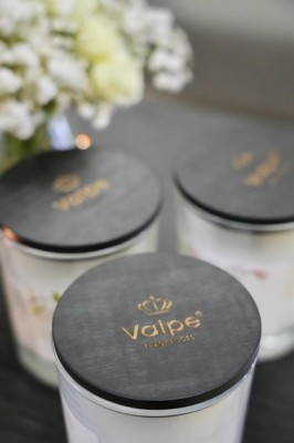 Bispol sn95d-338 Valpe - DELIKATNA BAWEŁNA świeca zapachowa w szkle z drewnianym wieczkiem - 50H