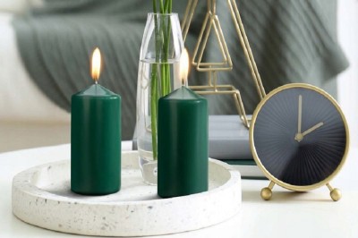 Bispol Aura sw40/60-064 Seledynowe świece wotywne - 4 sztuki