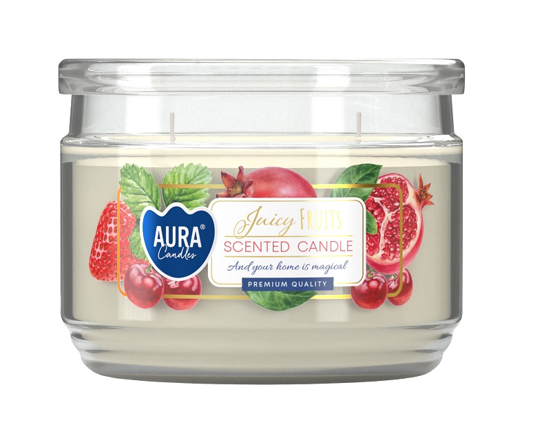 Bispol Soczyste Owoce świeca zapachowa w niskim słoju snp106-448 Aura 1 sztuka